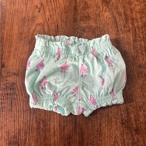 GAP Mint Green shorts with Pink Bird Print